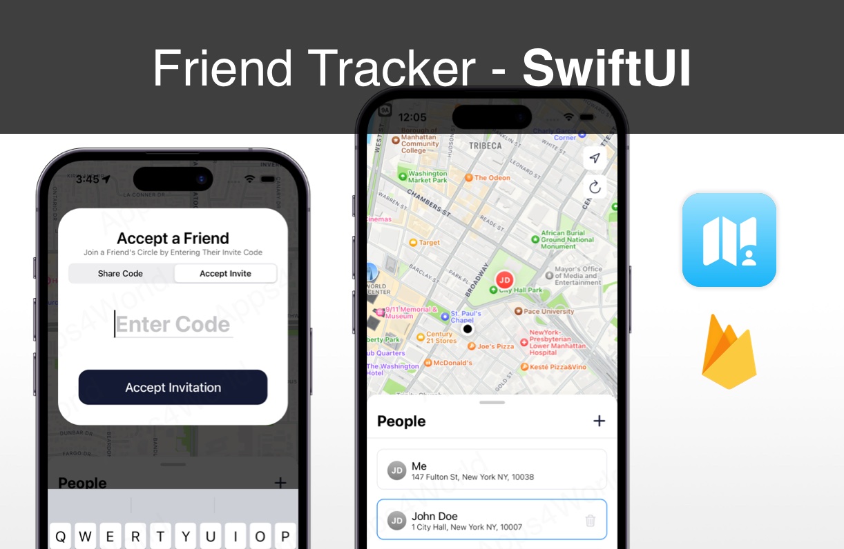 Friend Tracker iOS app template